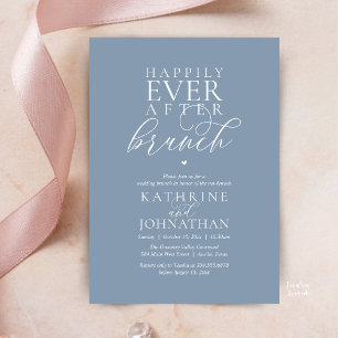 Convite Felizes para Sempre Brunch Casamento Elegante Fuga