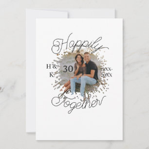 CONVITE FELIZMENTE CASAL JUNTOS 30 ANOS FOTO ANO 