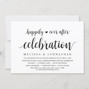 Convite Felizmente Depois Da Celebração Do Elopemento De C