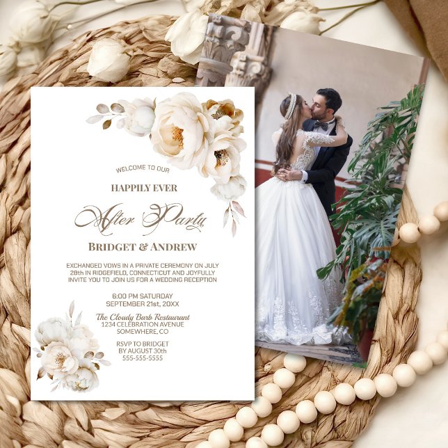 Convite Felizmente Depois Da Recepção Fleal De Creme De Fe (Criador carregado)