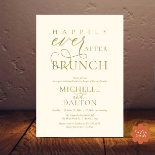 Convite Felizmente Depois De Brunch Belo Casamento Poste
