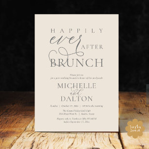 Convite Felizmente Depois De Brunch Belo Casamento Poste