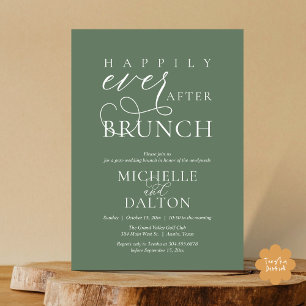 Convite Felizmente Depois De Brunch Belo Casamento Poste