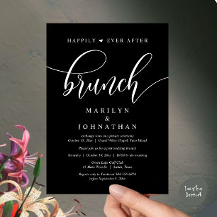 Convite Felizmente Depois De Brunch, Poste Casamento
