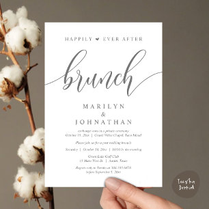 Convite Felizmente Depois De Brunch, Poste Casamento