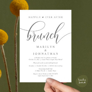 Convite Felizmente Depois De Brunch, Poste Casamento