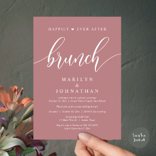 Convite Felizmente Depois De Brunch, Poste Casamento