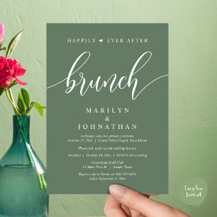 Convite Felizmente Depois De Brunch, Poste Casamento