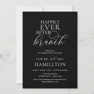Convite Felizmente Depois de Postar o Brunch de casamento,