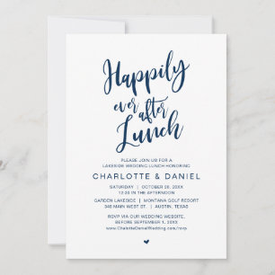 Convite Felizmente Depois Do Almoço, Elopemento De Casamen