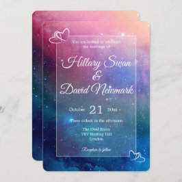 Convite Felizmente Depois Do Casamento Da Nebulosa Rosa