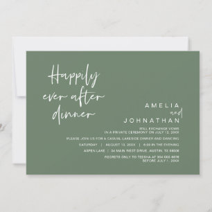 Convite Felizmente Depois Do Janto De Casamento, Sage Gree