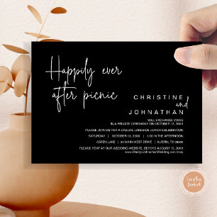 Convite Felizmente Depois Do Picnic, Do Elopemento De Casa