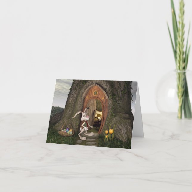 Convite Felz pascoa - A Casa do Coelho (Frente)