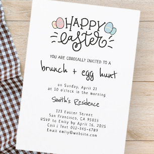 Convite Felz pascoa Brunch e Ovo Hunt