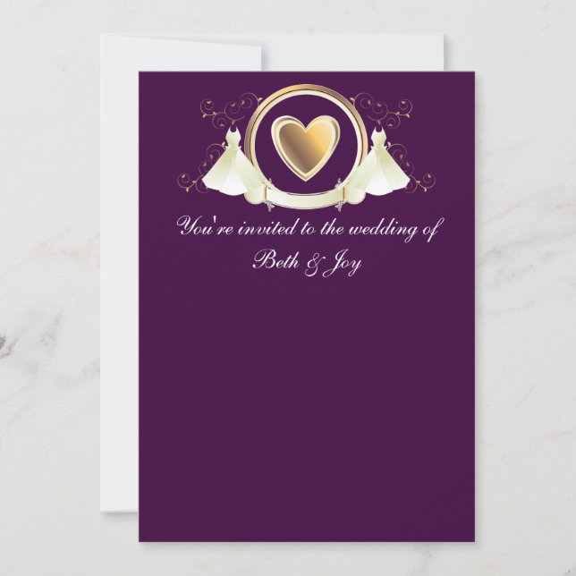 Convite fêmea do casamento (Frente)