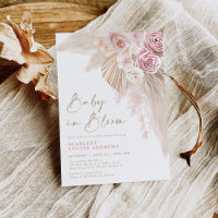 Feminine Boho Baby in Bloom Pampas Floral Shower