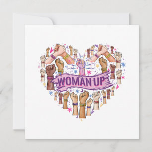 Convite Feminismo Feminista Forte Empoderamento de Mulhere