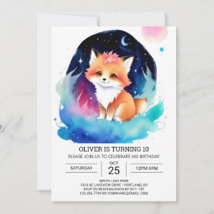 Convite Fennec Fox Aniversário de criança Bash