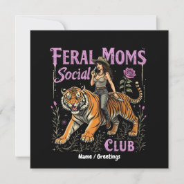 Convite Feral Mamãe Social Club | Presente Gráfico de Tend