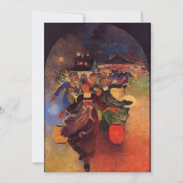 Convite Ferdinand du Puigaudeau - Breton Girls with Chines (Frente)