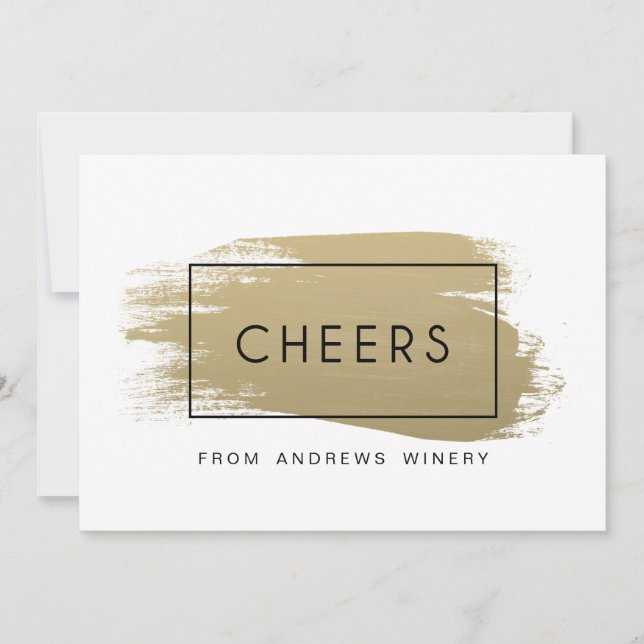 Convite Feriado corporativo pintado Dourado (Frente)