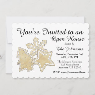 Convite Feriado de Açúcar de Natal em Floco de Neve