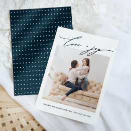 Convite Feriado de Amar e Alegria de Pontos Azuis Elegante