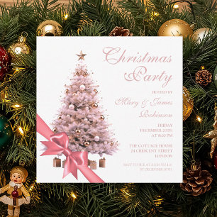 Convite Feriado de Arco de Árvore de Natal Dourada Elegant