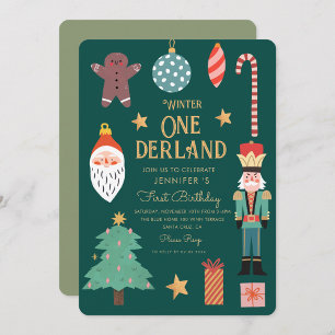 Convite Feriado de inverno em Onederland Primeiro Aniversá