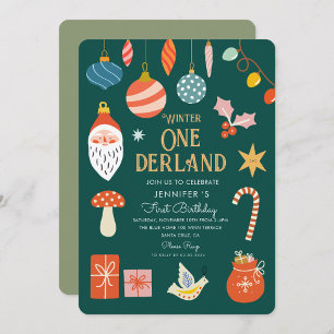 Convite Feriado de inverno em Onederland Primeiro Aniversá