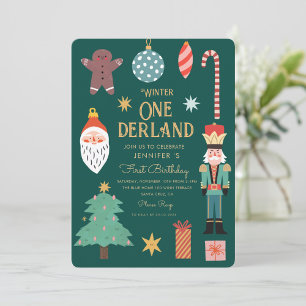 Convite Feriado de inverno em Onederland Primeiro Aniversá