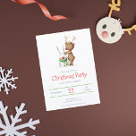 Convite Feriado de Natal de Bonito Reindeer e Snowman<br><div class="desc">Adorável convite de Férias com uma ilustração de um pequeno fazer de rena um boneco de neve. Bom convite de Natal para as próximas férias. Ilustrada e projetada por Patricia Alvarez.</div>