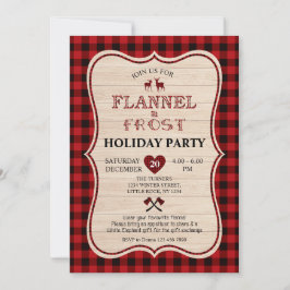 Convite Feriado de Natal de Lumberjack Flannel e Frost