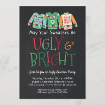 Feriado de Natal do Chalkboard Ugly Bright