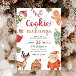 Convite Feriado de Natal do Cookie Exchange Baking Party