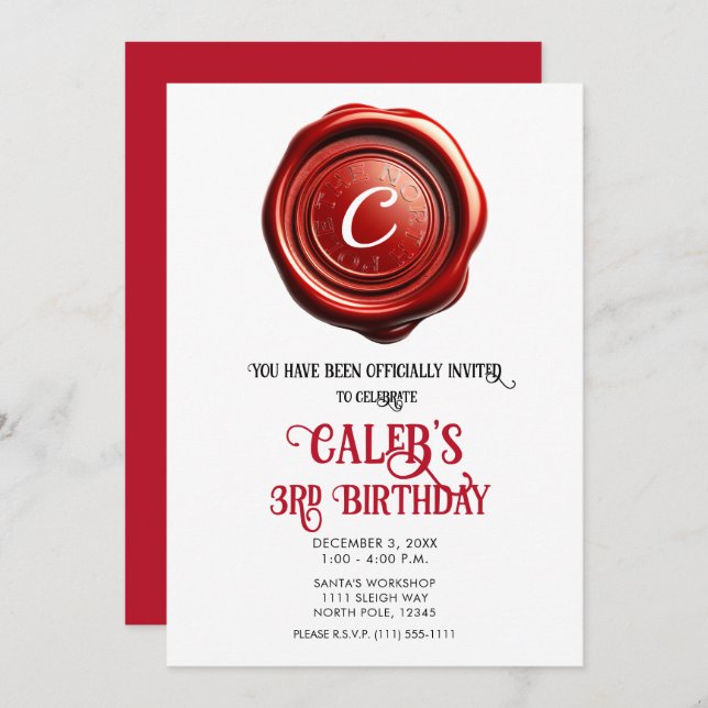 Convite Feriado de Natal do Polo Norte com papais noeis de (Frente/Verso)