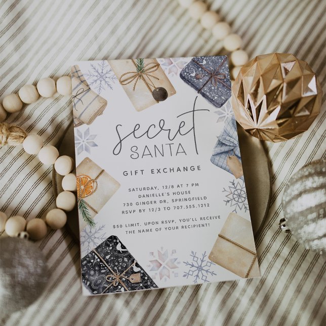 Convite Feriado de Natal - Festa de troca de presentes par (Criador carregado)