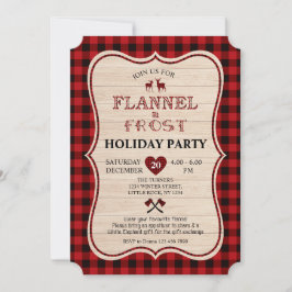 Convite Feriado de Natal Flannel e Frost Lumberjack