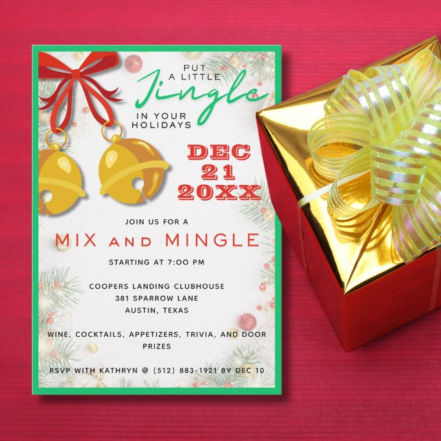 Convite Feriado de Natal Jingle Mix e Mingle (Criador carregado)
