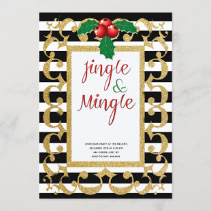 Convite Feriado de ouro Jingle e Mingle