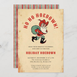 Convite Feriado de Papais noeis de Natal do Country Wester