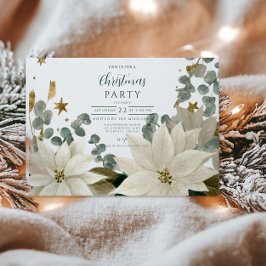 Convite Feriado de Poinsettia Branca