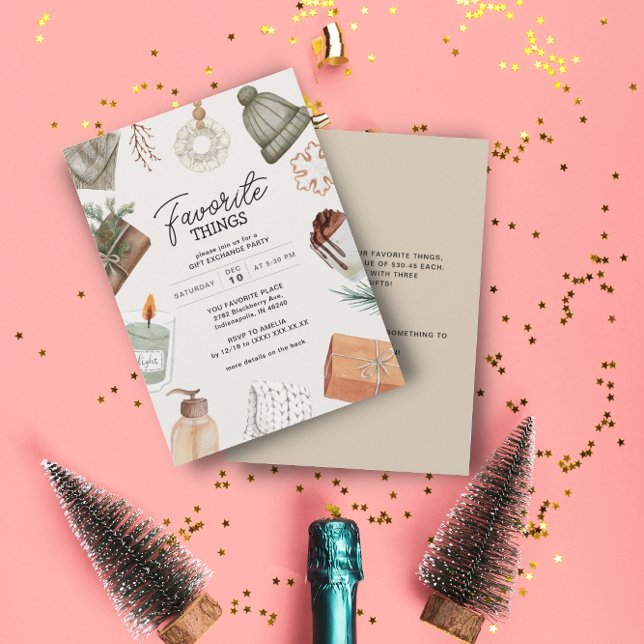 Convite Feriado de Troca de Presentes Favoritos (Criador carregado)