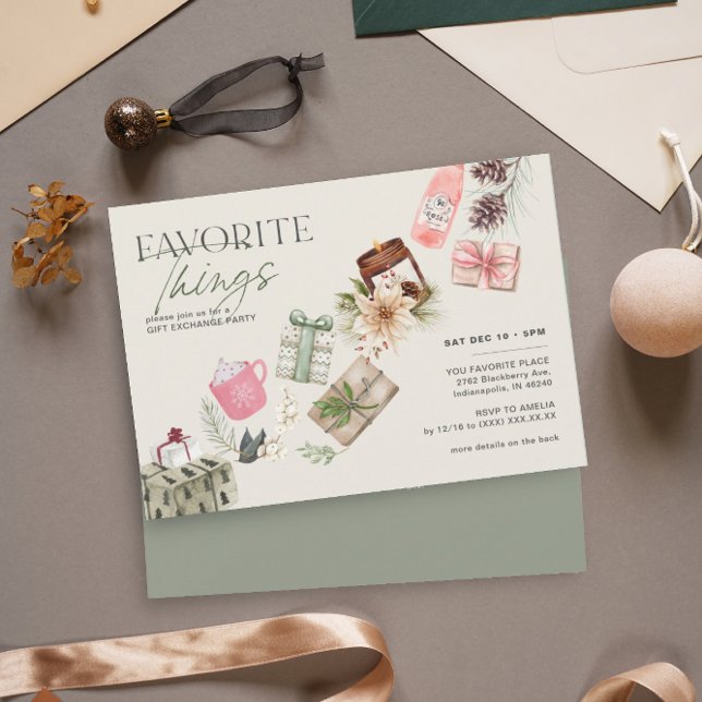 Convite Feriado de Troca de Presentes Favoritos (Criador carregado)