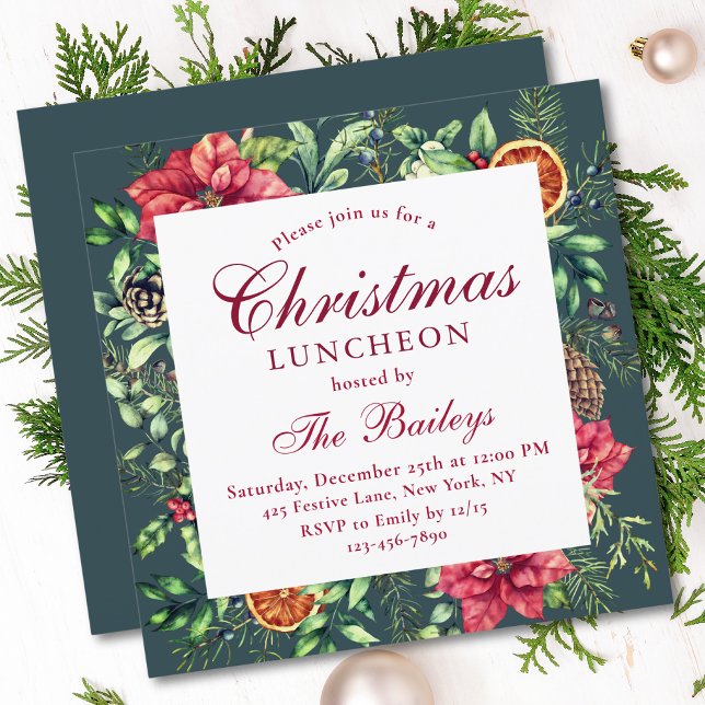 Convite Feriado de Watercolor no Natal (Criador carregado)