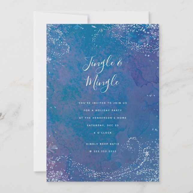 Convite Feriado Feriado de Cereja Congelado (Frente)