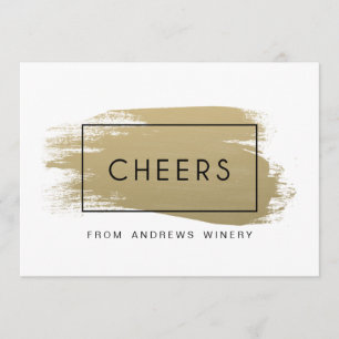 Convite Feriado incorporado pintado ouro