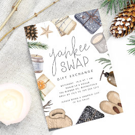 Convite Feriado Natal Yankee Swap - Festa de Troca de Pres
