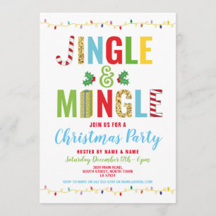Convite Feriados de Natal Jingle & Mingle Convidam